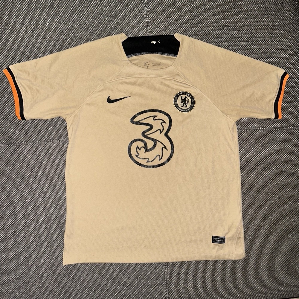 Nike Chelsea FC 22/23 Away Football Soccer Jersey Mens Size Large Ivory L MLS